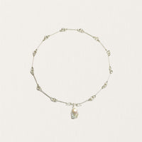 Alysi Linked Necklace with Baroque Pearl Pendant