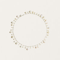 Pearl Scalloped Necklace in Silver