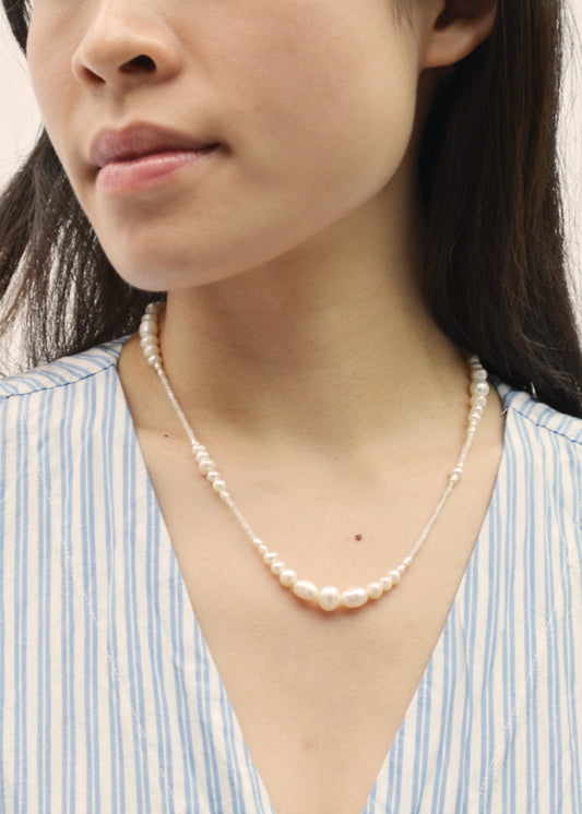 Pearl Beaded Eddy Necklace