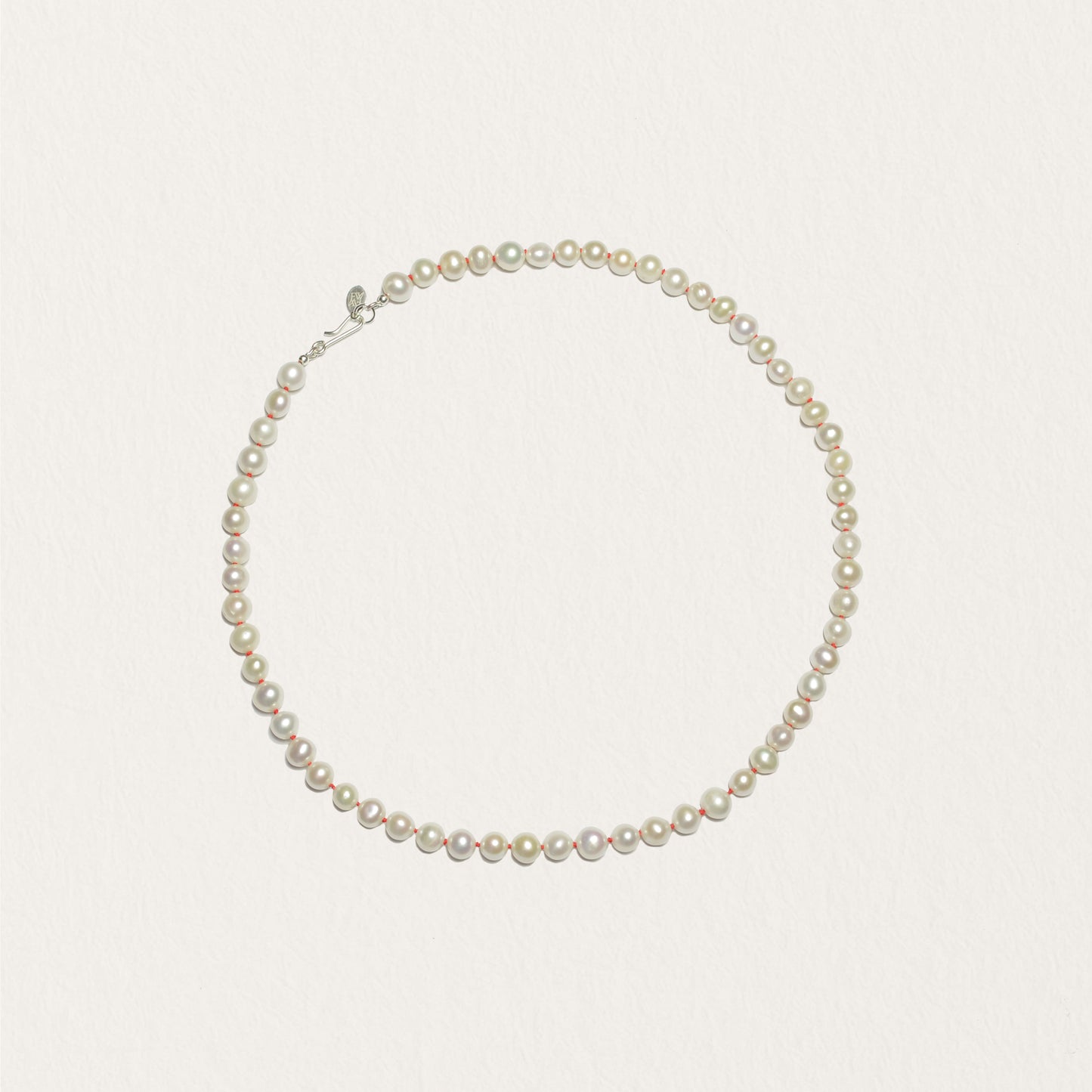 Knotted Silk Pearl Necklace