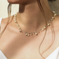 Pearl Scalloped Necklace in Silver