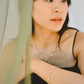 Pearl Scalloped Necklace in Gold