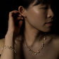 Pearl Scalloped Necklace in Gold